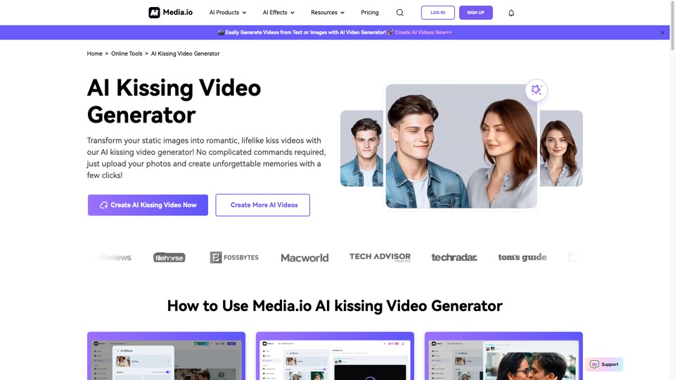 Free AI Kissing Video Generator